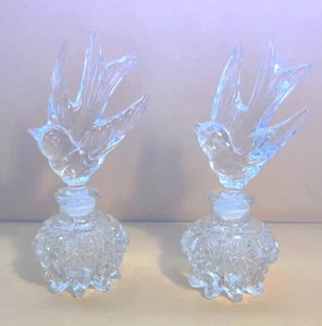 Jugendstil Irving N. Rice of NY Kristall Vogel Parfum Flakons - Bild 1 von 6