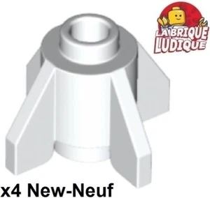 Lego 4x brique ronde brick round 1x1 Fins ailette aileron fusée blanc/white 4588 - Imagen 1 de 1