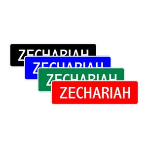 Zechariah Boys Name Letter Printed Label Art Decor Novelty Aluminum Metal Sign - Picture 1 of 9