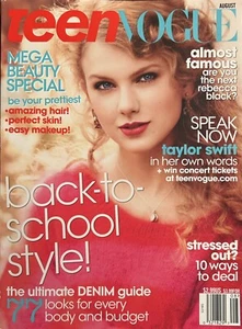 TEEN VOGUE Magazine (August 2011) TAYLOR SWIFT - Speak Now - Picture 1 of 1