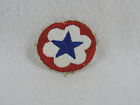WWII U.S. Army Service Forces SSI Insignia Patch Thread Embroidered White Back