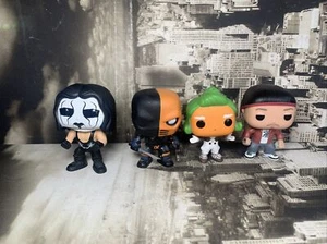 Funko Pop Bundle: Sting 19 Deadstroke 210 Willy Wonky Oompa 254 Jesse Pinkman - Picture 1 of 3