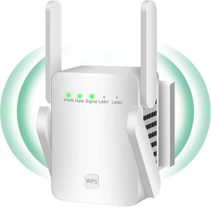 CINAMON WLAN Verstärker 300 Mbit/s Repeater Kompatibel mit Alexa 2,4 GHz weiß - Afbeelding 1 van 1