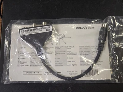 7 pin Male to RCA/S Video Cable 044CTV Dell DS/N CN-044CTV-47110-1AV-1094 - Image 1 of 3