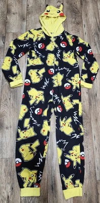 Pokemon Pikachu Niños 14/16 Sudadera con Capucha Traje Una Pieza Cremallera Pijama PJ 14 16 Grande Foto 1 de 4