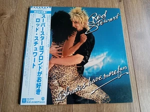 ROD STEWART - BLONDES HAVE MORE FUN LP 1978 OBI INSERT JAPAN WARNER BROS EX - Picture 1 of 8