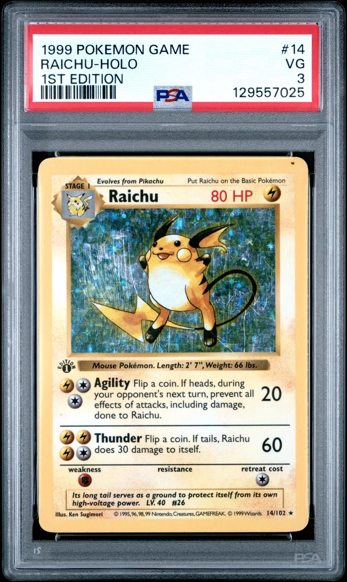 Fossil Raichu Pokémon TCG Individual Collectible Card Game Cards