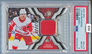Lucas Raymond 2021-22 SPx Rookie Jersey PSA 9 Mint Red Wings Memorabilia - Picture 1 of 2