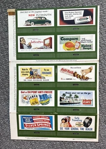 1951 Lionel Postwar O-Gauge Original Sheet of 10 Billboard Signs - NEW OLD STOCK - Picture 1 of 2