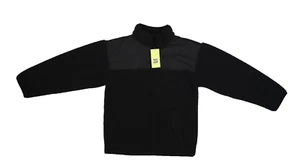 All in Motion High Pile Cozy Full Zip Sweatshrt Jacket Black Youth Boys L 10/12 - Picture 1 of 8