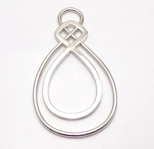 ZINA Sterling Silver 2 3/8" Long Infinity Pendant FZZ - Picture 1 of 3
