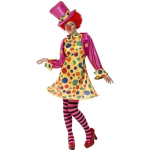 Clownkostüm Damen bunt S 36/38 Clown Kleid Närrin Damenkleid Harlekin Narrenkeid - Bild 1 von 3