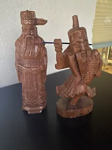 Holz, Figuren, Chienesisch, Retro, 2.stk. - Bild 1 von 3