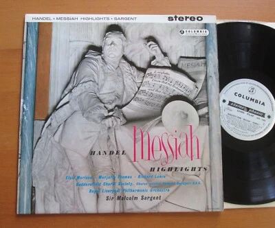 SAX 2365 ED1 Handel Messiah Highlights Sir Malcolm Sargent Columbia 1st B/S EX - Image 1 of 4