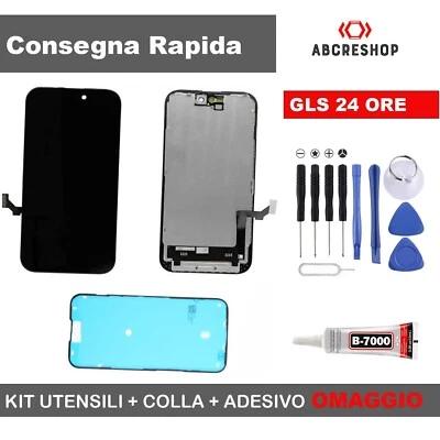 DISPLAY LCD PER APPLE IPHONE 15 ORIGINALE JK INCELL TOUCH SCREEN SCHERMO VETRO