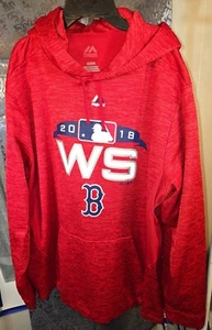 Magestic-Hombre Rojo MLB Boston Red Sox Bolsillo Frontal Sudadera con Capucha Talla XL - Imagen 1 de 5