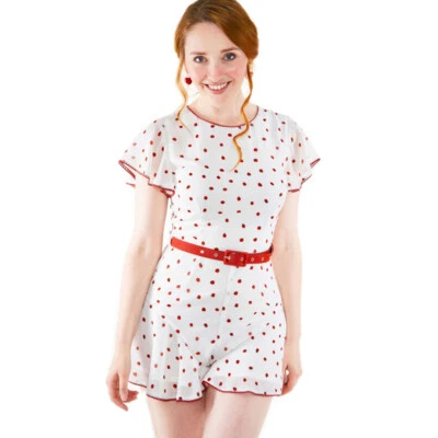 Voodoo Vixen Rockabilly Vintage Retro Playsuit Jumpsuit Overalls Romper - Rosita - Bild 1 von 4