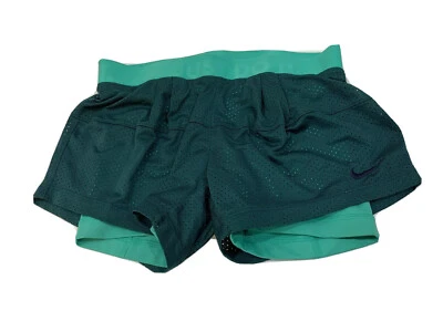 Pantalones cortos para mujer Nike Dri Fit verde azulado oscuro talla XS Foto 1 de 4