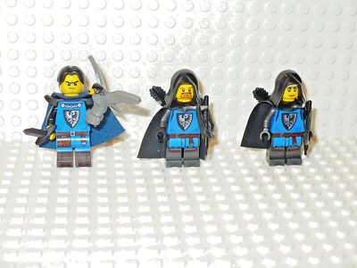 LEGO Castle Black Falcon soldier X3 minifigure Ranger scout archer cape 10305 - Image 1 of 3