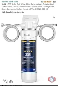 UC50 Under Sink Water Filter, Reduces Lead, Chlorine, Bad Taste & Odor, 26000... - Picture 1 of 4