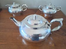Vintage ROBUR Teapot Tea Set Silver Plate Challenge Infuser Pot Sugar Bowl