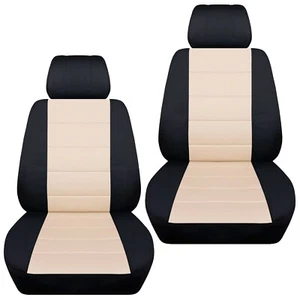 Juego fundas asiento coche delanteras para Ford Escape 2005-2020 negro y arena - Imagen 1 de 1