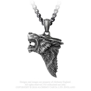 Anhänger Alchemy Gothic Lupo Fierce P833 Dark Wolf - Bild 1 von 4