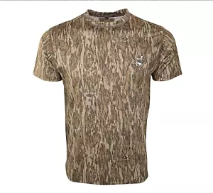 OL TOM TECHNICAL TURKEY GEAR PERFORMANCE CREW S/S SHIRT BOTTOMLAND CAMO SMALL - Picture 1 of 1