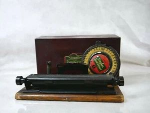 Simplex Typewriter USA 1907 machine à écrire jouet tôle ancien 21,5 cm RARE toy - Imagen 1 de 12