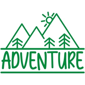 Adventure Logo 6" Vinyl Decal Car Window Bumper Sticker Hiking Travel Camping - Picture 1 of 26