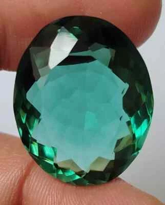 AAA+ Green Topaz 34.20 Ct. Oval Cut Faceted Loose Gemstone Birthday for Gift - Image 1 of 4