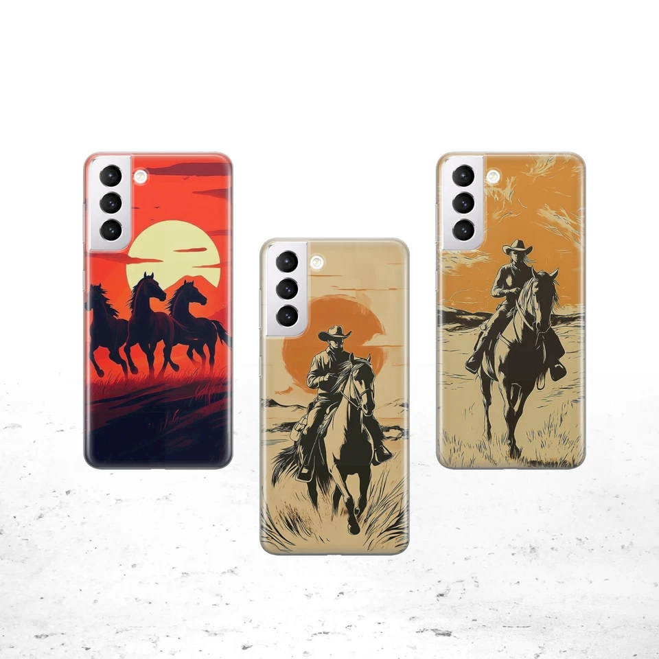 Funda de teléfono vaquera occidental para iPhone 16 para Pixel 9 para Samsung s25 PC221 Foto 1 de 1