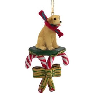 Labrador Retriever Yellow Dog Candy Cane Christmas Tree ORNAMENT