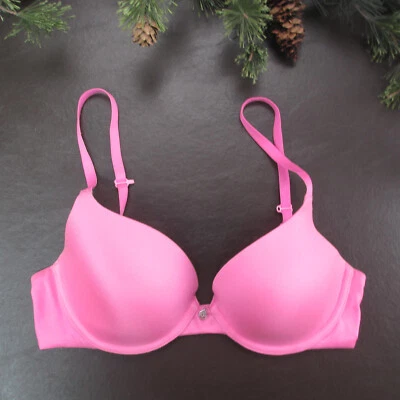 Betsey Johnson Bra 32C Pink Padded Underwire Adjustable Clasp Back - Image 1 of 4