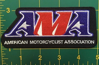 AMA motorcycle patch  4 7/8" wide heat seal iron-on American Motorcyclist Assoc. - Image 1 of 4