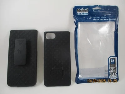 Black Kickstand Case Cover + Belt Clip Holster Combo for BlackBerry KEYone - Image 1 of 4