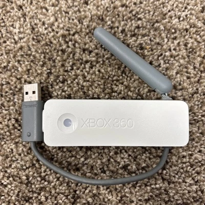 OEM Microsoft Xbox 360 White WiFi Adapter - Tested - Used - READ BROKEN HINGE - Image 1 of 3