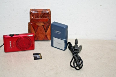 Canon PowerShot ELPH 300 HS 12.1MP Red Digital Camera with 32GB SD Card- Tested - Image 1 of 4