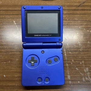 Nintendo Game Boy Advance SP Blue Tested Working Handheld Gaming Console - Picture 1 of 4