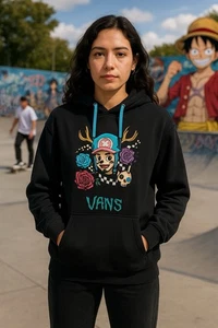 VANS X ONE PIECE Chopper X Cookie Hoodie Sweatshirt Small unisex Embroidered - Picture 1 of 12