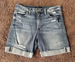 Silver Jeans Short Sure Thing Long Short Stretch Women Size 29 (8) 6.5 in Length - Picture 1 of 8