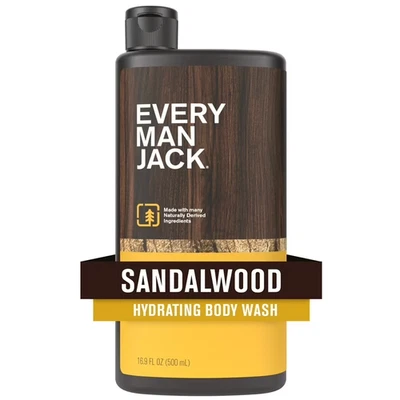 Every Man Jack Sandalwood Hydrating Mens Body Wash For All Skin Types - 16.9 oz - Image 1 of 4