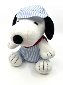 Peanuts Snoopy Peluche Tren Ingeniero Etiqueta | Peluche Perro 8” Nuevo - Imagen 1 de 4