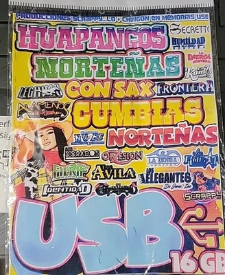 Usb Con. Música De Huapangos Norteñas Con Sax Y Cumbias Norteñas 3.500 Canciones - Image 1 of 2