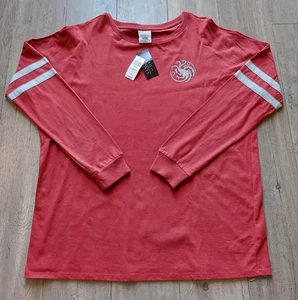 Game of Thrones Targaryen Jersey Unisex L Red LS T Shirt House of The Dragon NWT - Picture 1 of 17