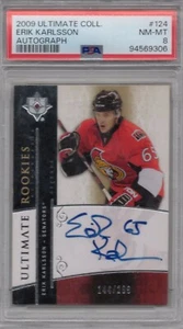 Ultimate Collection Erik Karlsson Ultimate Rookie Auto 144/299 PSA 8 2009-10 - Imagen 1 de 2