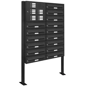 15er Premium Standbriefkasten mit Klingel Anthrazit RAL 7016 Postkasten 2x8 - Bild 1 von 4
