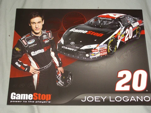 2010 JOEY LOGANO #20 GAME STOP NASCAR POSTCARD Cover