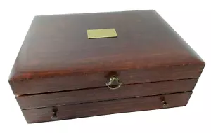 NAKEN Dovetailed Anti-Tarnish Silverware Flatware STORAGE CHEST With Drawer! - Picture 1 of 10