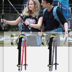 Carbon Fiber Walking Sticks Folding Trekking Poles Ultralight Alpenstocks Hiking - Picture 1 of 9